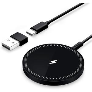 Magnetic Wireless Charger Fast Charge Strong Magnet Charging Pad for iPhone 17/16/15/14/13/12 - Series&AirPods Pro 4-2, Daul Ports, Case-Friendly, Ultra-Slim & Portable for Travel Nightstand Desk