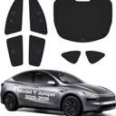 Wigoo 2025 Upgrade Tesla Model Y Juniper Side Window Sunshade [Ice-Crystal Cool, Suction No-Fall] Sun Block for Baby & Camping & Privacy Napping, 7PCS No Front Windshield for Model Y Juniper 2025-2026
