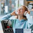 MP3 Player with Clip 64GB Mini MP3 Player with Bluetooth 5.2,Portable MP3 Music Player with Earphones,HiFi-Speaker,FM Radio,Voice Recorder,E-Book for Outdoor,Home,Sporting (Black)