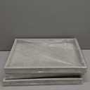 Quelay Stackable Jewelry Tray Jewelry Organizer Tray Showcase Display Empty Plate Bracelet Ring Earring Organizer (Grey)