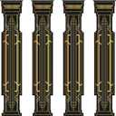 4 Pcs Roaring 20s Party Decorations Black and Gold Column Door Porch Banner 1920s Hanging Banner Speakeasy Awards Wedding Decorations Supplies