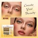 QUEWEL Lash Clusters Kit, 320 Pcs 30D+40D Lash Cluster Eyelash Extensions 9-16mm Lash Clusters Wispy Kit with Eyelash Clusters Bond and Seal Glue Remover Tweezers (30D+40D Kit) (MIX Length)