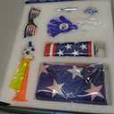Soccer Fan Gear Set for 2026 World Tournament, Soccer Party Favors Kit with Flag,Scarf, Face Paint, Clapper, Horn&Glasses,Supporter Accessories for Game Day, Sports Event, Gift