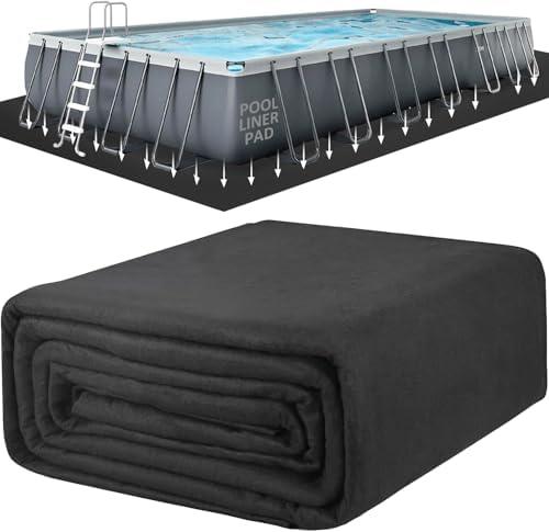 Rectangle Pool Liners for Above Ground Swimming Pools, Durable Geotextile Material, Easy to Install, Extends Life to The Line, Under Pool Padding