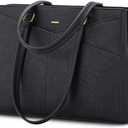 LOVEVOOK Laptop Bag for Women 15.6 Inch Tote Bags Waterproof Leather Briefcase Computer Women Business Office Work Bag,Vintage Black