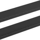 HOOBRO Floating Shelves for Wall, Wall Mounted Shelf Set of 2, 39.4" Hanging Shelf with Invisible Brackets, for Wall Decor Storage in Bathroom Bedroom Kitchen Living Room Office, Black BK100BJP201