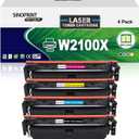 210X Toner Cartridges 210A with Chip Compatible Replacement for HP Color Laserjet Pro MFP 4301fdw 4301fdn Pro 4201dw 4201dn Series Printer 210 W2100A W2100X High Yield 4 Packs Color Toner
