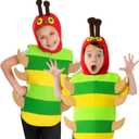 fun shack Caterpillar Costume Kids, Boys Caterpillar Costume, Book Characters Costumes for Kids (Large, Green)