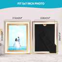 5x7 Picture Frame Set of 2, 5 x 7 Photo Frame Made of Real Glass for Horizontal or Vertical Tabletop Display, Rose Gold