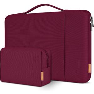 DOMISO 17.3 inch Laptop Sleeve Case Water Resistant Shockproof Protective Computer Bag for 17.3" Notebook/HP Pavilion Envy 17/IdeaPad/LG Gram/MSI with Accesory Bag,Wine