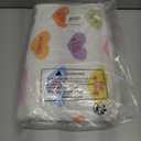 MEHOFOND 4pcs Valentines Shower Curtain Set Colorful Conversation Hearts Shower Curtain Sets for Valentine Heart Candy Bathroom Decor Curtains with Non-Slip Rugs Toilet Lid Cover and Bath Mat