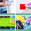 WEUOPG 4 Pack 4th of July Diamond Painting Kits for Adults, Independence Day Eagles Diamond Art Kits, Full Drill Diamond Art with 5D Round Diamonds, DIY Gem Painting Kit for Home Wall Decor 14x14inch