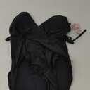 Women's Standard Shoulder Tie Wrap One Piece (Large, Black)