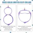 Soft Leather Martingale Dog Collar - Adjustable Rose Gold Limited Slip Collars [Easy to Clean], Stylish Durable Heavy Duty Nylon No Pull Training Collar for Dogs (XS, Set Purple)