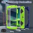 WESOROL Case for iPad 9th Generation 10.2 Inch Tablet Case Military Grade Shockproof Cover for iPad 9th/8th/7th Gen Cases with Rotating Stand Screen Protector Pencil Holder,Navy Green