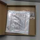 PATIKIL 7x7" Attic Vent Soffit Vent, 2 Pcs Aluminum Alloy Rectangular Floor HVAC Air Vent Covers Metal Return Grille Louver with Screen Mesh and Screw for Wall Ceiling Attic Doors Home