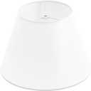 Small White Lamp Shade for Table Lamps, 6" Top x 10" Bottom x 7" High Lamp Shade, White Modern Fabric Lampshade, Replaceable Spider Fitter Home Decor Shade