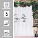 10 ft 10 ft White Backdrop Curtain for Wedding Decor Holiday Party - White Wedding Backdrop Polyester Photography Backdrop Drapes Baby Shower Birthday Privacy Sliding Curtains Home Decor, 2 Panels