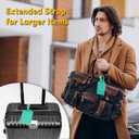 Travelambo Luggage Tags for Suitcases PU Leather Travel Tags Bag Tags Privacy Protection Travel Essentials