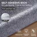 1PC Stair Treads Non-Slip Washable Peel and Stick Stair Treads for Wooden Steps Indoor Reusable Stair Carpet Treads Adhesive Stair-Runner Rugs for Kids and Dogs Elder30"x30" Gray