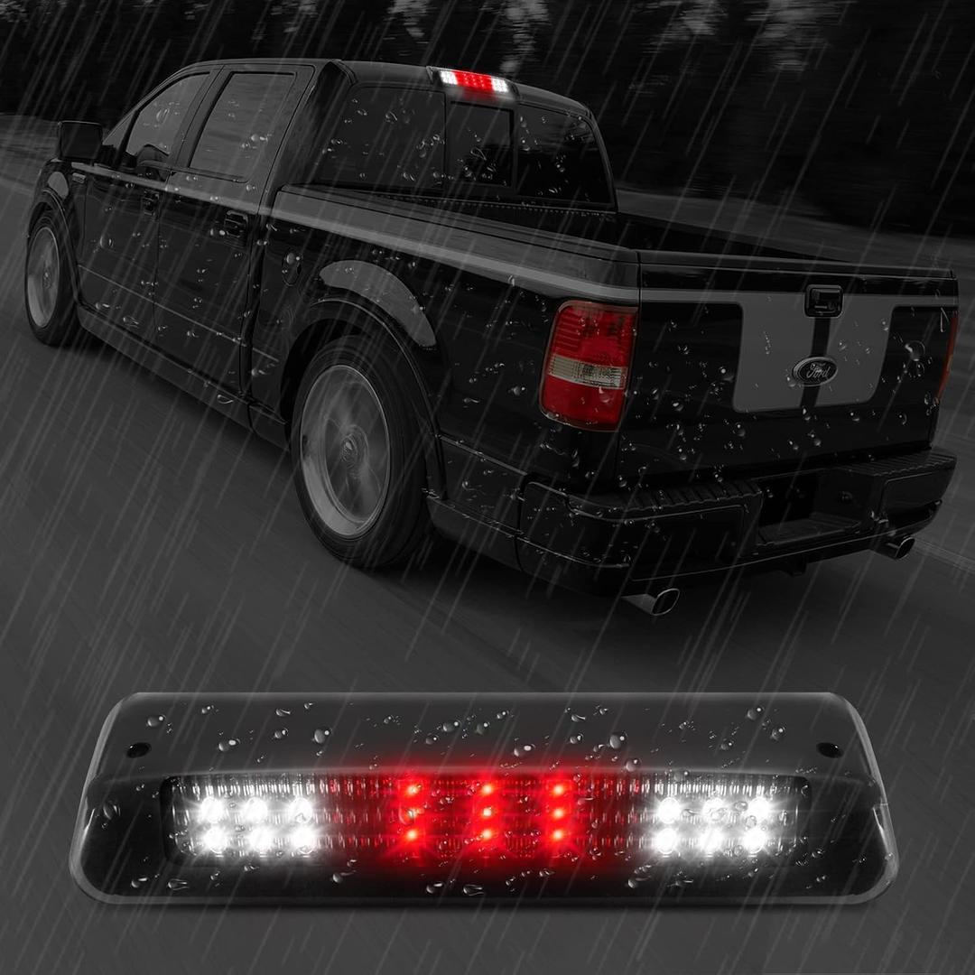High Mount 3rd Stop Light Compatible with 2004-2008 Ford F150, 2007-2010 Ford Explorer Sport Trac, 2006-2008 Lincoln Mark LT Third Center Cargo Reverse Rear LED Brake Light (Smoke)