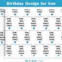 3 x WRAPAHOLIC Birthday Wrapping Paper Roll for Son - Mini Roll - 17 Inch x 16.5 Feet - Epic Son Since 1992 Lettering with Blue Star Design