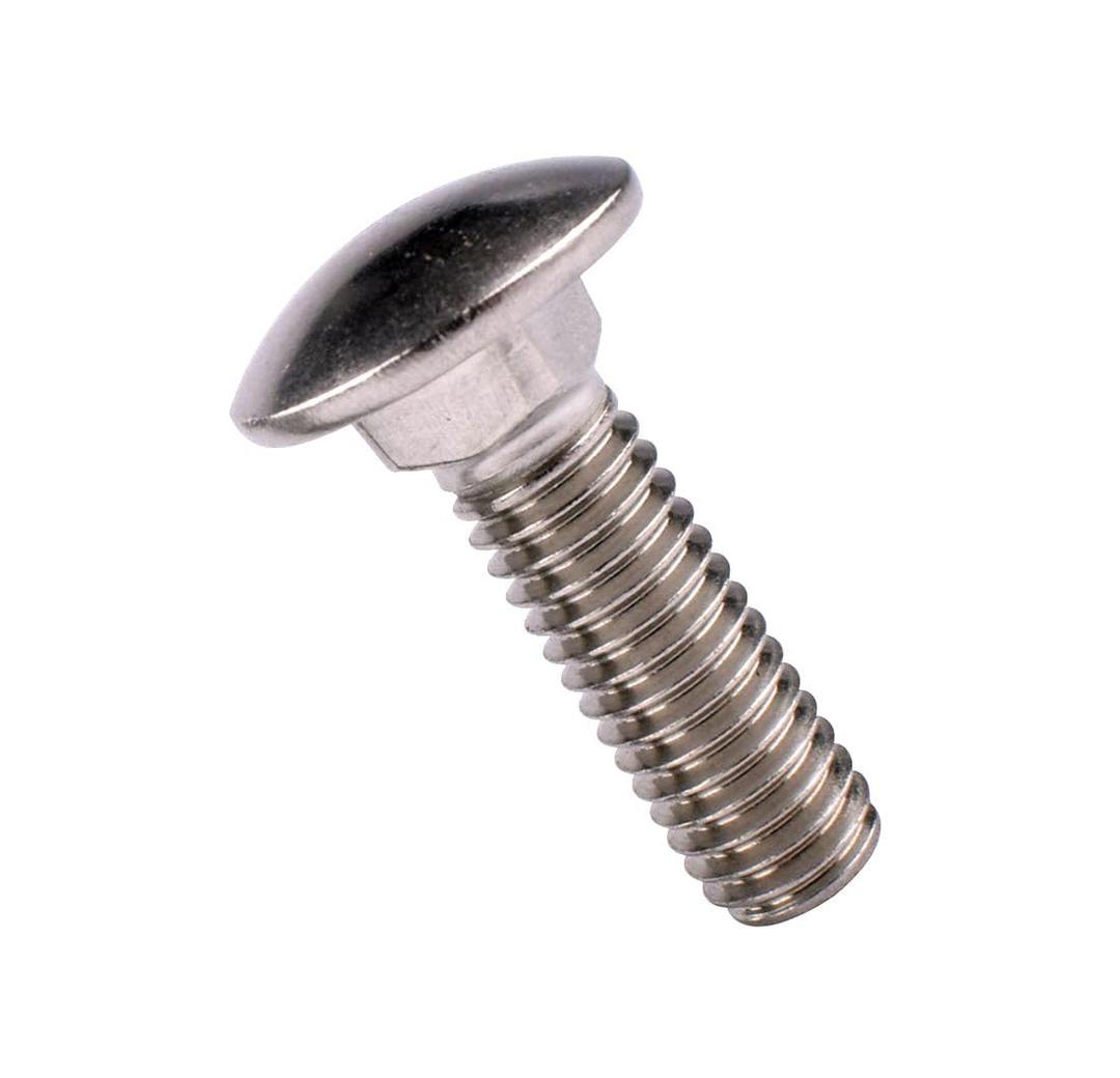 1/2-13 x 1-1/2" Carriage Bolts Screws, 18-8 Stainless Steel 304, Round Head, Square Neck, UNC Fully Machine Coarse Threaded,5Pcs