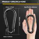 4Pcs Spring Snap Hooks, 5.5 Carabiner Clip, 1200lbs Heavy Duty Rope Connector, Large Carabiners for Indoor & Outdoor, Hammock, Swing, Camping, Fishing, Hiking