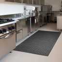 Rubber Floor Door mat Anti-Fatigue Commercial Restaurant Floor Mats 36" x 60" New Heavy Duty Non Slip Rubber Kitchen Drainage Mat Black Bar Floor Mat