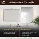 ANDY STAR Wall Mirror for Bathroom with Stainless Steel Metal Frame, 30"x40"Rectangle Rounded Corner Frame, Brushed Gold Finish