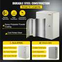 VEVOR NEMA Steel Enclosure, 16 x 12 x 8'' NEMA 4X Steel Electrical Box, IP66 Waterproof & Dustproof, Outdoor/Indoor Electrical Junction Box, with Mounting Plate