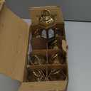 8Pcs 5-inch Mini Lanterns Centerpieces for Table, Vintage Small Ramadan Lantern for Eid Mubarak Decorations, Ramadan Gifts for Kids, Wedding Decor, Baby Shower Decorations, Brushed Brass