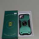 Anqrp Heavy Duty Case for iPhone 13/14 Case with Enhanced Ring Holder Grip Stand, Military Grade Shockproof Rugged Drop Protective Silicone Hard Slim iPhone 13/14 Phone Case Cover, Forest Green