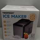 Nugget Ice Maker Countertop, 35lbs/24H Sonic & Chewable Pellet Ice, Portable Crushed Ice Machine, Self-Cleaning Anti-Scale System, 10 Cleaning Packets, Quiet Operation, Stainless Steel (Black)