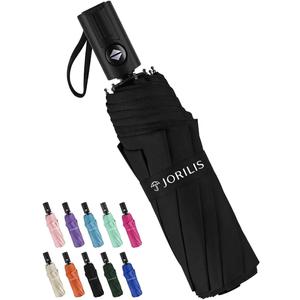 Jorilis Compact Umbrella for Travel - Automatic Umbrellas for Rain & Sun Protection, Small Portable UV Umbrella for Car, Backpack, Walking, Folding Windproof Umbrellas for Kids, Women