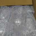 Wiwiqing Vintage Plastic Wine Glass Goblets 10oz, Clear, 36 Pack, 2.8 inch/8 cm (EXP 10/23/26)