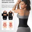 FeelinGirl Waist Trainer Belt for Women Waist Cincher Waist Trimmer Corset Adjustable Hook Loop Tummy Control Slimming (Black, M)