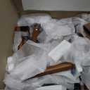 SUPERJARE Nightstands Set of 2, Night Stands with Charging Station & PE Rattan Decor Drawer, Bed Side Tables with Solid Wood Feet, End Table, for Bedroom, Living Room, Walnut (11.8"D x 15.9"W x 23.4"H (1 Drawers))