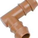 20-Pack Drip Irrigation Barbed Elbow Fittings, Fits 1/2”, 17mm .600” ID Drip Tubing