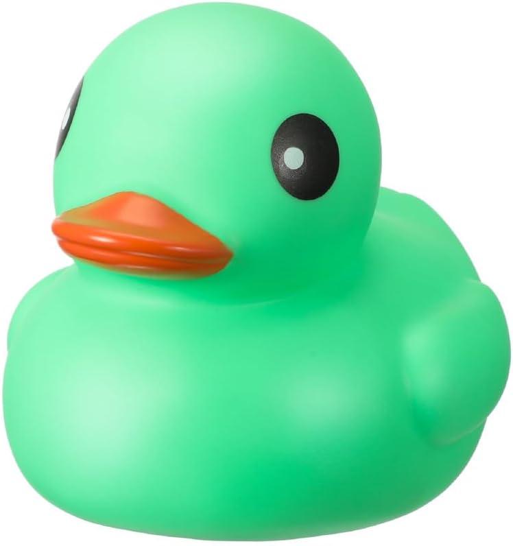 Honoson 6.89 Inch Giant Rubber Duck Big Rubber Duck Large Duckling Bath Toy with Squeaky Sound for Summer Baby Shower Birthday Party Favor Gift(Green)