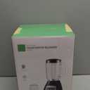 Amazon Basics Powerful 700W Countertop Blender with 6-Cup (50 Fl. Oz) Glass Jar, 6 Pre-Programmed Functions, Ice Crush, Stainless Steel Blades, Black & Silver