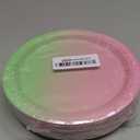 Zhehao 50 Pcs Pink and Green Plates 7 Inch Pink and Green Witch Party Decorations Glitter Disposable Paper Plates for Witch Princess Movie Themed Birthday Wedding Party Supplies