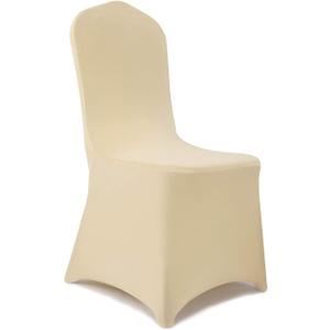 Peomeise Stretch Spandex Chair Cover for Wedding Party Dining Banquet Event (Champagne, 25)