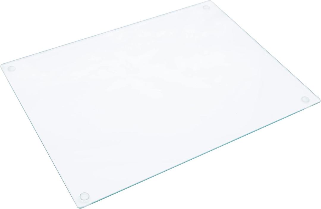 Tempered Glass Cutting Board, For Kitchen, Extremely Durable, Long-Standing, Clear Glass, Scratch Resistant, Heat Resistant, Shatterproof, Extra Large 12X16 (11.8"L x 15.7"W)