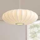 23.6in Lantern Pendant Light, 3-Light Imitation Silk White Bubble Pendant Lighting Fixture, Hanging Lamp Simple Chandelier for Living Dinning Room Kitchen Island Bedroom Restaurant Cafe