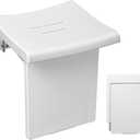 550lbs Capacity Big Size Folding Shower Seat and Bench Wall Mounted,Wall Mounted Folding Chair with Solid 304 Steel Structure