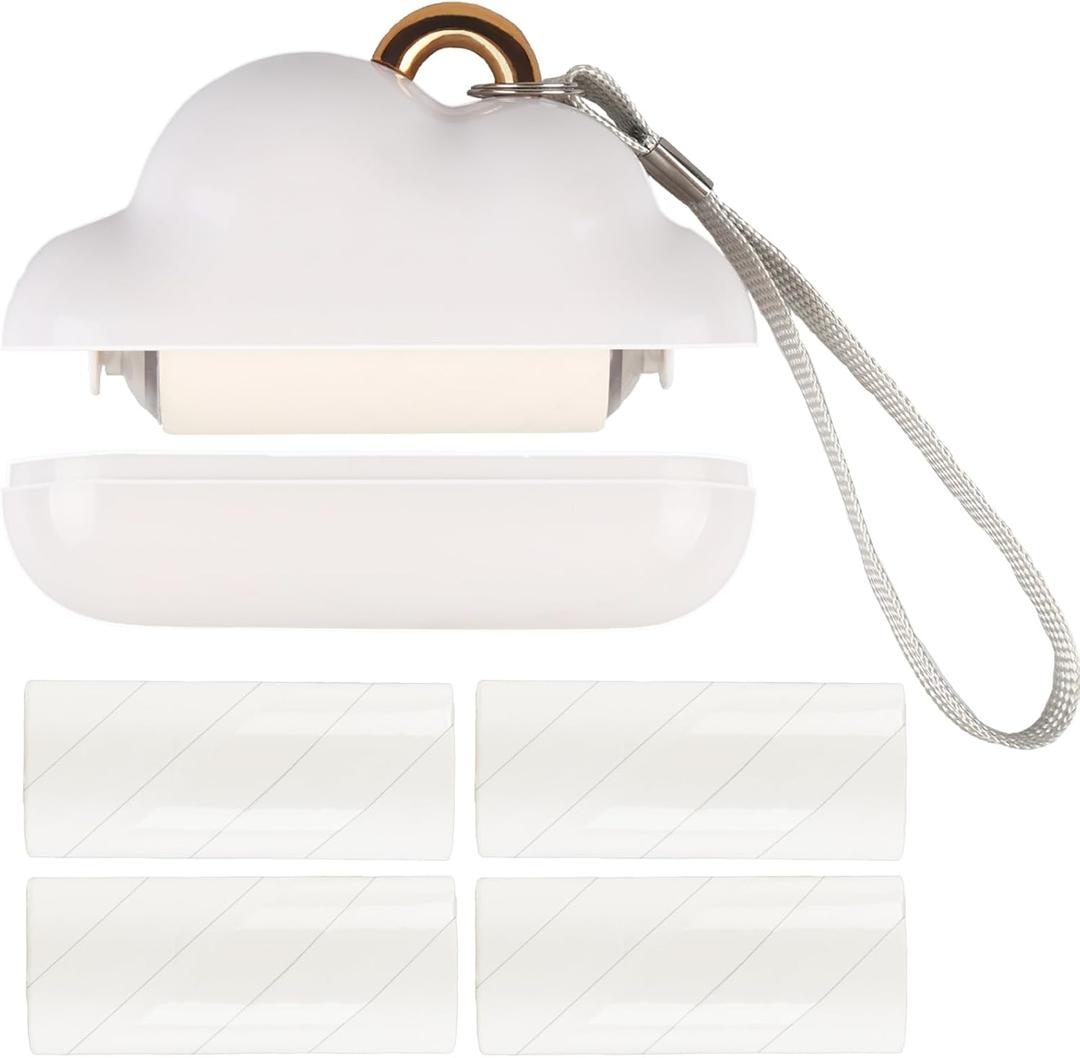 7 x Portable Mini Lint Roller, Travel Size Lint Roller with 150 Sheets Refillable, Reusable Pet Hair Remover for Clothes (White)