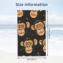 Monkey Beach Towel 31inx51in, Animal Sand-Free Microfiber Bath Towel Ultra Soft Quick Dry Pool Towel Absorbent Towel Lightweight Towel for Swimming Bathroom Decor