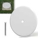 7Inch Clean Out Cover Plate, Cleanout Cover Plate for Clean Plug Access Hole, Round Decorative Cleanout Cover Access Plate for Rear Deck Drain and Hidden Open Gutter (White,1 Pcs