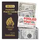 BOOSTEDBLUE Parking Prank Fooled You! - Bad Parking Prank Cards Trio! Look Like Money from a Distance - 120 Qty - Leave Them Under Vehicle Wipers of Horrible A-Hole Drivers!